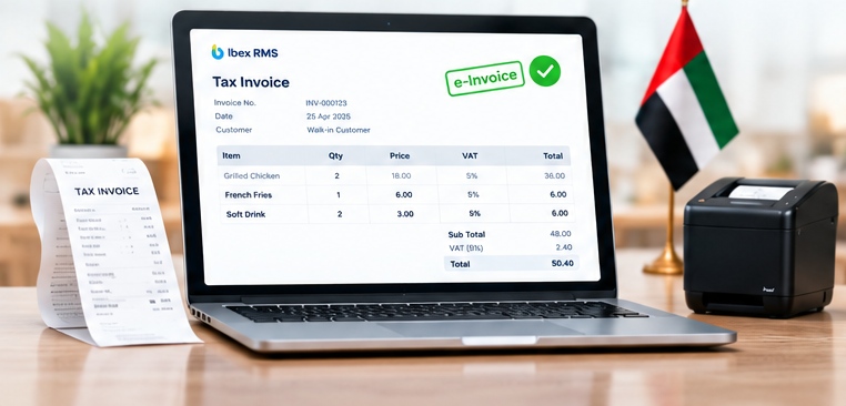Ibex RMS E-Invoicing UAE Compliance Mockup
